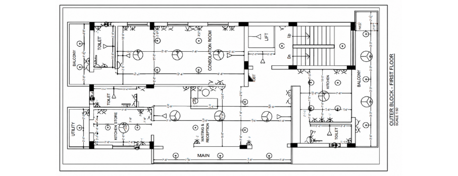 Electrical Layout for a Clinical & Retail Building